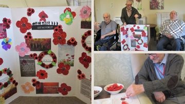 Remembrance Day preparations at The Willows care home
